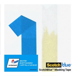 ScotchBlue blå maskeringsteip utendørs, smal, 24 mm × 41 m