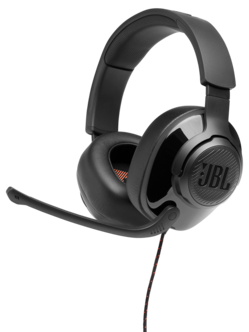 JBL Quantum 200 gaming headset med fällbar mikrofon