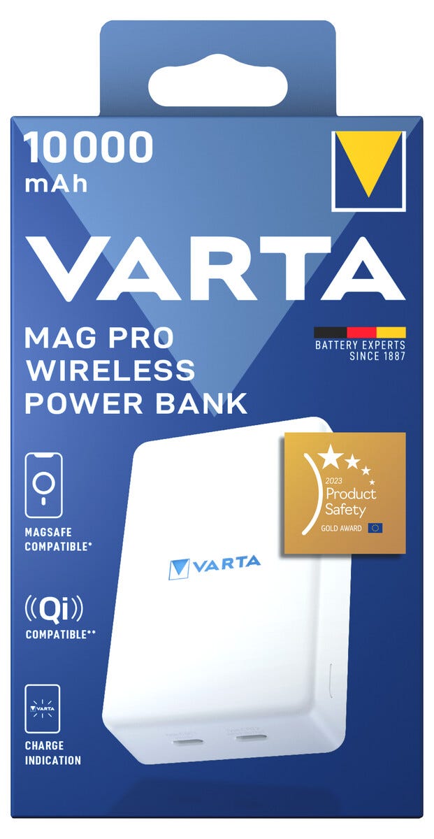 Varta MagPro Wireless trådløs powerbank 10000 mAh