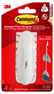 Command självhäftande krok, ståltråd large, 1-pack
