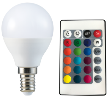 LED-lampa E14 RGB+W