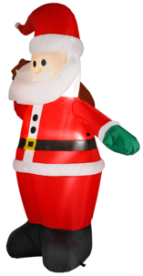 Oppblåsbar julenisse med lys 180 cm