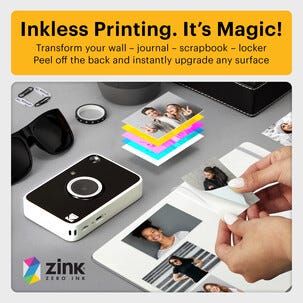 Kodak selvklebende ZINK-fotopapir 2x3 tommer