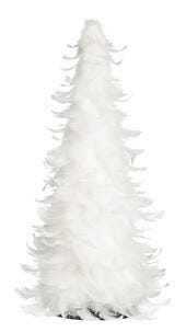 Fjærjuletre med LED, 41 cm