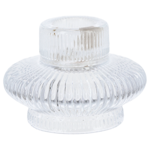 Ljusstake glas, ljushållare för värmeljus och kronljus