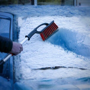 Snöborste bil med isskrapa och teleskopskaft, 87-115 cm