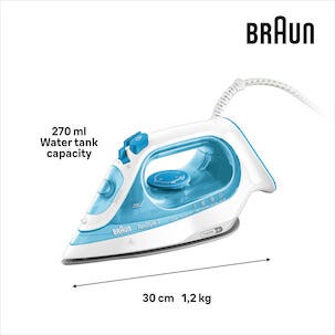 Braun TexStyle 3 Höyrysilitysrauta SI 3053, sininen