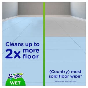 Rengöringsdukar refill Swiffer Sweeper, fuktiga golvdukar