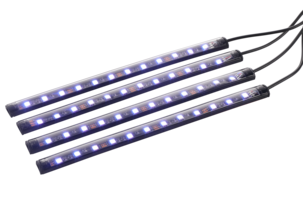 Auton sisävalo, LED-valolista, RGB, 4 kpl