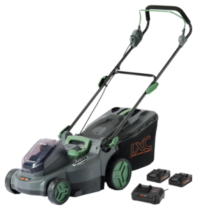 Cocraft LXC LM370-BL gressklipper med lader + 2 batterier