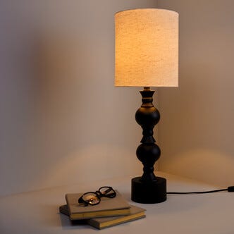 Northlight Vera bordslampa linne, 62 cm