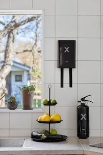 Nexa brandfilt i fodral, 120x120 cm, svart