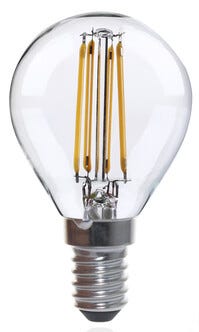 Klotlampa dimbar LED E14 3,4 W, varmvit
