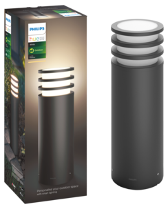Philips Hue Lucca 17402 utendørs pidestallampe, antrasitt