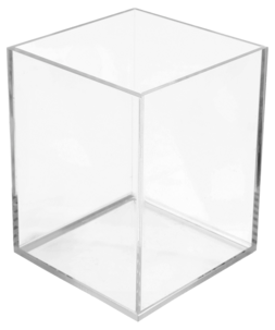 Pennställ för skrivbord, transparent plast