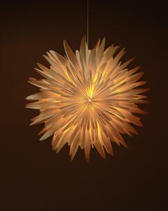 Northlight adventsstjärna papper, vit, 45 cm