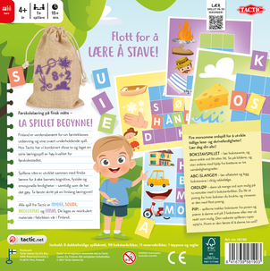 Brettspill: Vi lærer oss bokstaver og ord, Tactic, 4+