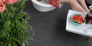 HestraPlattan Floorcy Antracit Recycled Lattiaritilä, 11 kpl