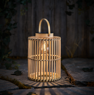 Northlight solcellelykt bambus 