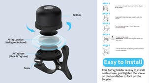 Ringklocka cykel med gömma för AirTag tracker