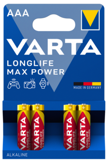Varta Longlife Max Power AAA/LR03-batterier, 4-pack