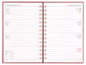 Fickkalender 2020-2021, rosa