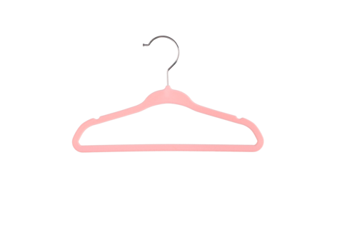 Galge med flossad yta för barnkläder, 6-pack