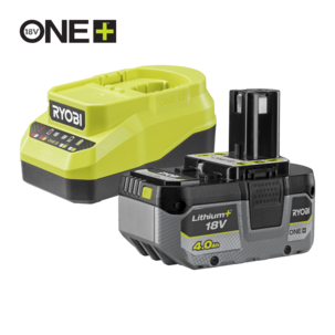 Ryobi batteri og lader 18 V 4,0 Ah ONE+, RC18120A-140X