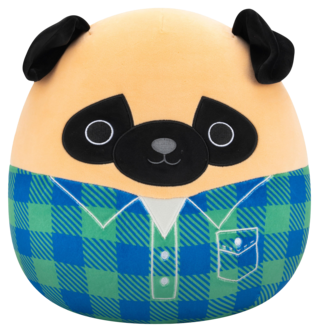 Squishmallow gosedjur Prince Pug, 30 cm