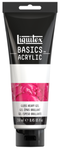 Akrylmedium blankt Liquitex Basics, Gloss Heavy Gel 250 ml