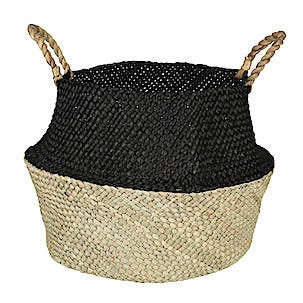 Förvaringskorg natur/svart
