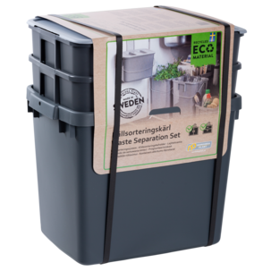 Källsorteringskärl skåp Nordiska Plast, 5 delar