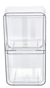 Säilytyslaatikko 2 kerrosta, läpinäkyvä