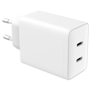 Lader USB-C 2 porter GaN PD, 45 W