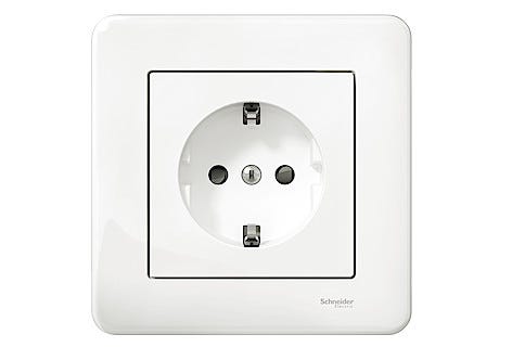 1-vägs infällt vägguttag Schneider Exxact