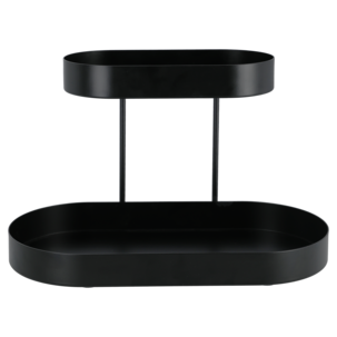 Sminkhylla metall, 2 våningar, 30 x 13 x 21,5 cm