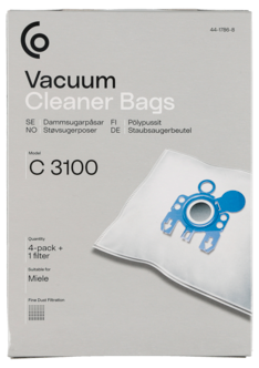 Dammsugarpåsar C3100, 4-pack