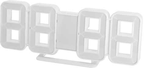 Digital väckarklocka med vitt ljus, USB