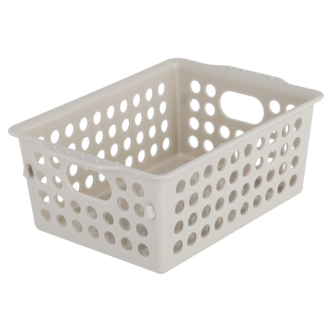 Oppbevaringskurver i plast med håndtak, 3-pakning