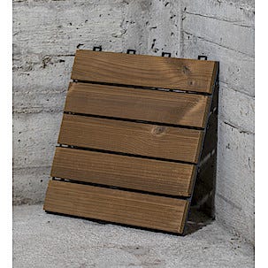 Golvplattor trall, brunlaserad gran, 4-pack