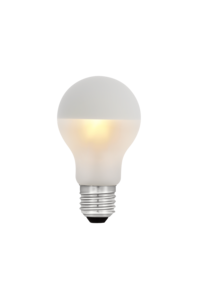 Varmhvit LED-pære E27 på 4,9 W og 470 lumen, dimbar