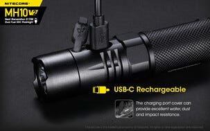 Nitecore vattentät laddbar ficklampa LED, 1200 lm