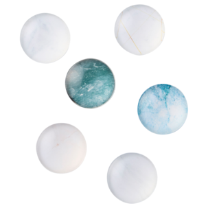 Naga magnet i glass 30 mm, 6-pakning