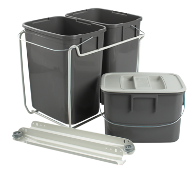 Kildesorteringssett til avfall, med uttrekk