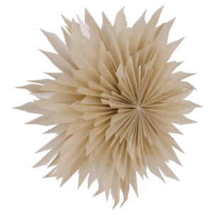 Adventsstjärna veckat papper beige 50 cm Northlight
