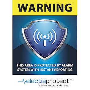 Larmskylt 15x10 cm Electia Protect