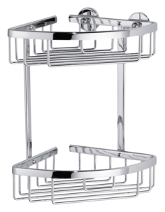 Tesa Aluxx dubbel duschhylla, krom