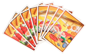 Julkort enkla, 8-pack, 4 motiv