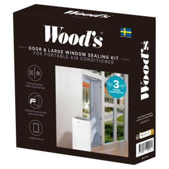 Woods tetningslist for dør og store vinduer AC 400 cm