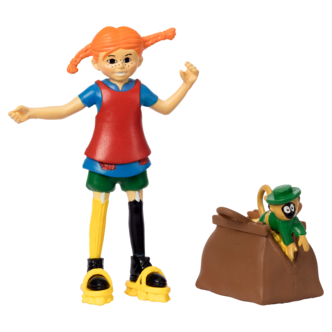 Pippi Langstrømpe figurpakke med tilbehør, fra 3 år